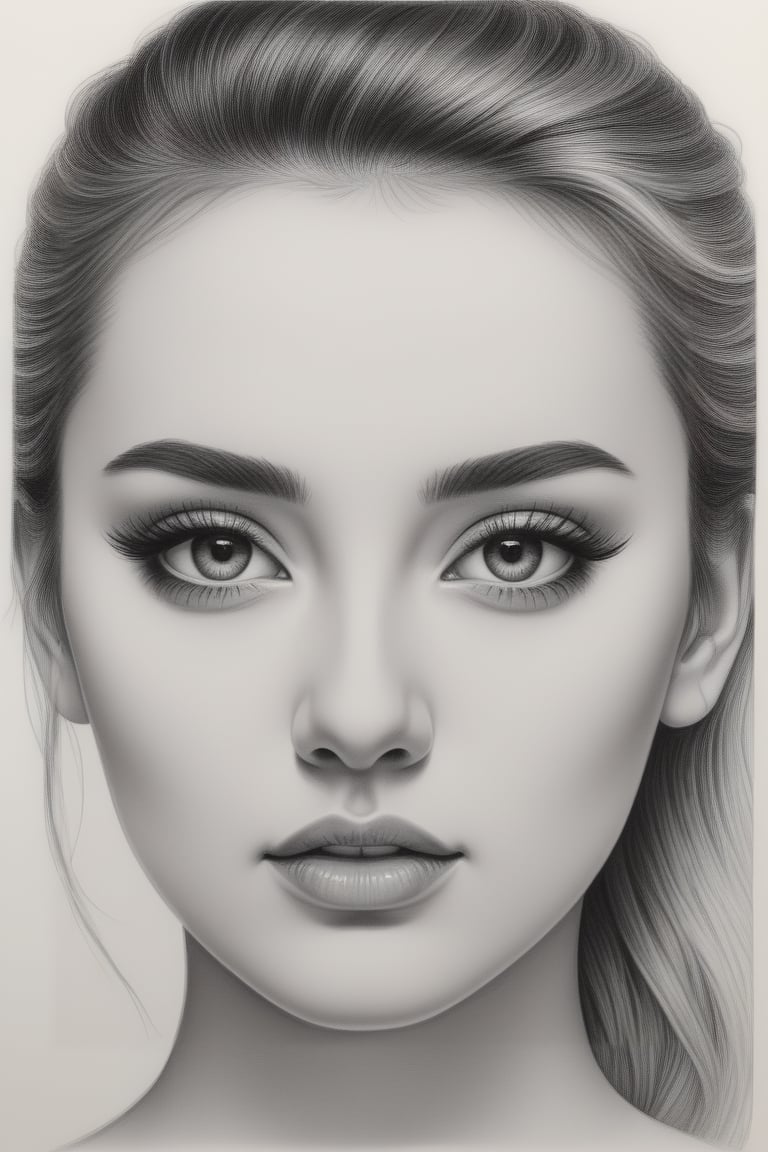 A pencil drawing of Katy Perrie's face view by (((one side))),chinese ink drawing,<lora:659095807385103906:1.0>