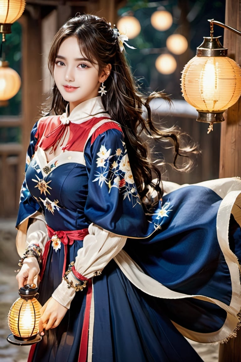 The background is night sky,midnight,moon,milky way,snow,16 yo, 1 girl,beautiful girl,beauty, shining bracelet,beautiful hanfu(white, transparent),cape, solo, {beautiful and detailed eyes}, calm expression, natural and soft light, delicate facial features,very small earrings, ((model pose)), Glamor body type, (dark hair:1.2), beehive,long ponytail,very_long_hair, hair past hip, curly hair, flim grain, realhands, masterpiece, Best Quality, photorealistic, ultra-detailed, finely detailed, high resolution, perfect dynamic composition, beautiful detailed eyes, eye smile, ((nervous and embarrassed)), sharp-focus, full_body, sexy pose,cowboy_shot,ruanyi0060,colorful_girl_v2,Samurai girl
,smile, (oil shiny skin:1.0), (big_boobs:3.6), willowy, chiseled, (hunky:3.4),(( body rotation -35 degree)), (upper body:1.2),(perfect anatomy, prefecthand, dress, long fingers, 4 fingers, 1 thumb), 9 head body lenth, dynamic sexy pose, breast apart, (artistic pose of awoman),orbstaff,photo r3al,cutegirlmix,DonMM1y4XL,Katon,fire element,composed of fire elements,NIJI STYLE,lis4