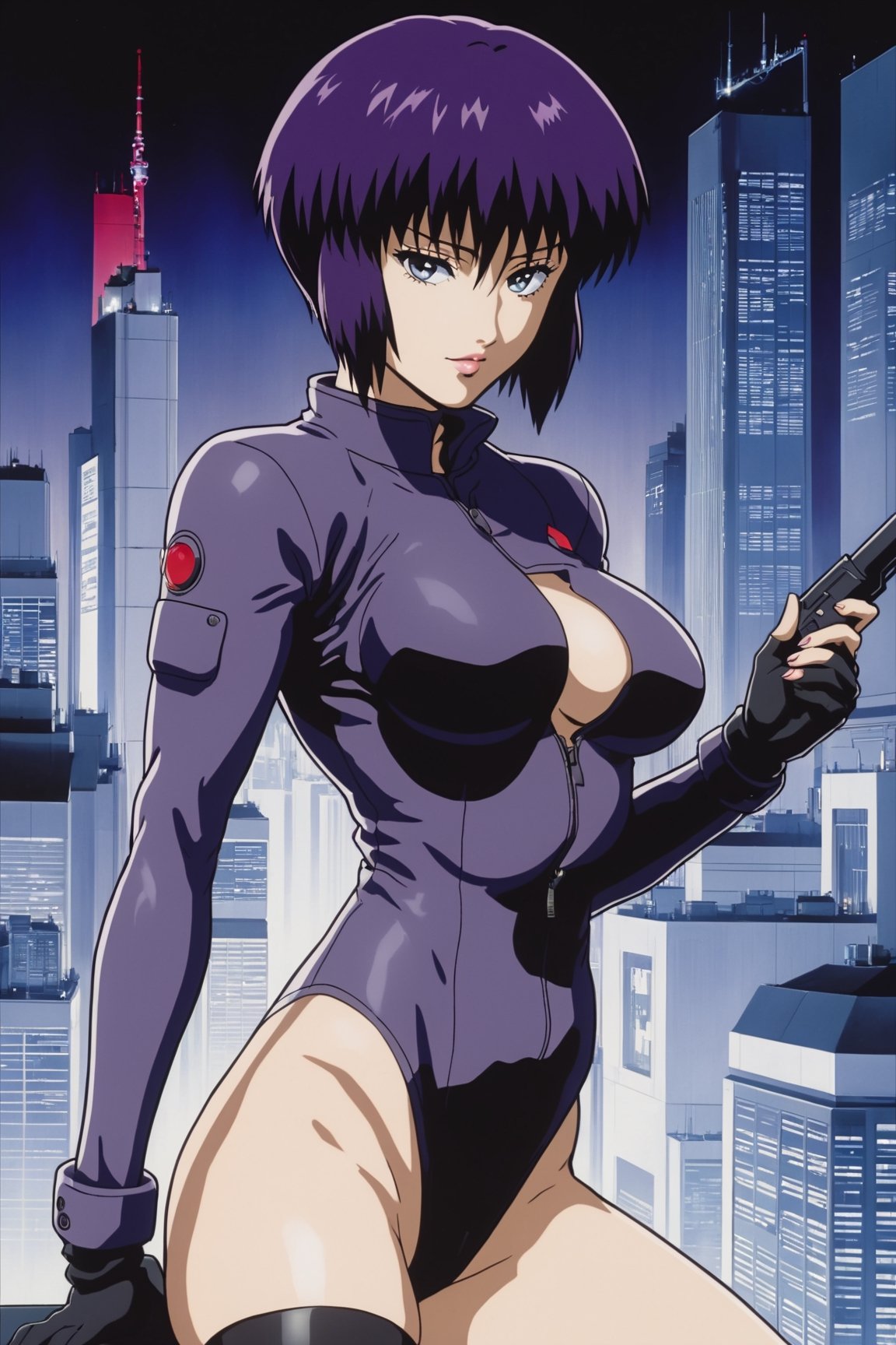 motoko kusanagi , full_body,  ,more detail , , XL,Leonardo Style, detailed_eyes,more detail XL