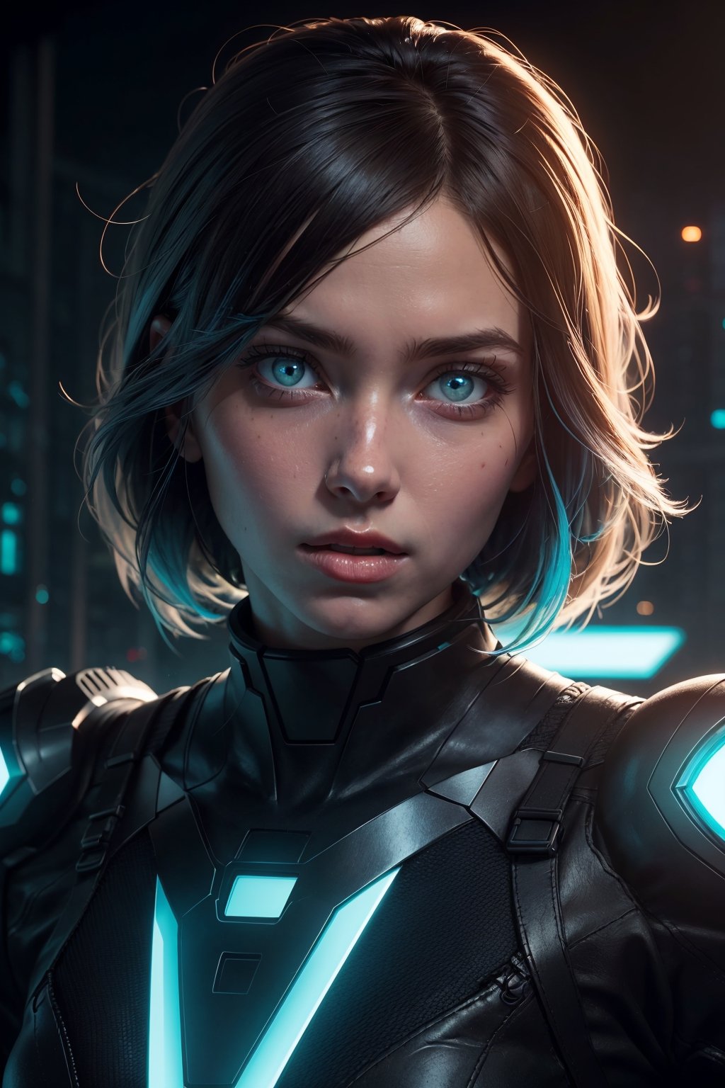 sci fi character art, cool artwork, futuristic style, in the style of 32k uhd, atey ghailan, geoff johns, dark yellow and gray, (futuristic dress, glowing dress), (detailed face, upper body:1.2), (detailed eyes, glowing eyes:1.2), shiny skin, realistic hair 

panasonic lumix s pro 50mm f/1.4, techpunk, knightcore, futuristic, (detailed background), detailed landscape, 

masterpiece, best quality, realistic, side light, volumetric light, rich colors, dramatic lighting, (full dual colour lighting:1.2), (hard dual colour lighting:1.4), fine detail, absurdres, extremely detailed, depth of field, ((realistic lighting)) ultra highres, (masterpiece:1.2), (ultra detailed), (best quality), intricate, comprehensive cinematic, magical photography, (gradients), colorful, 