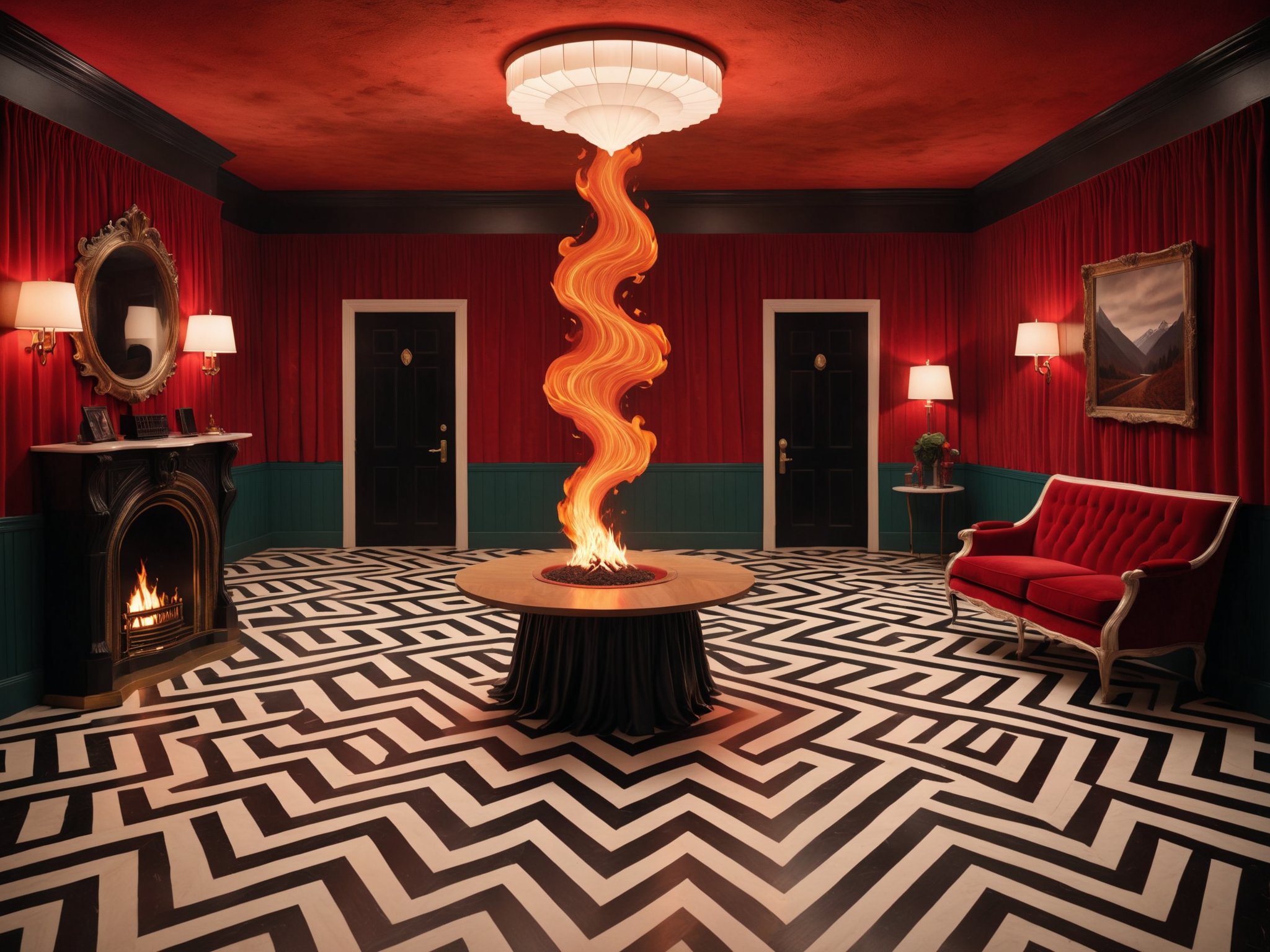 A horrifying mysterious mystical otherworldly ominous eerie weird wonderful and strange artistic interpretation of the ele...