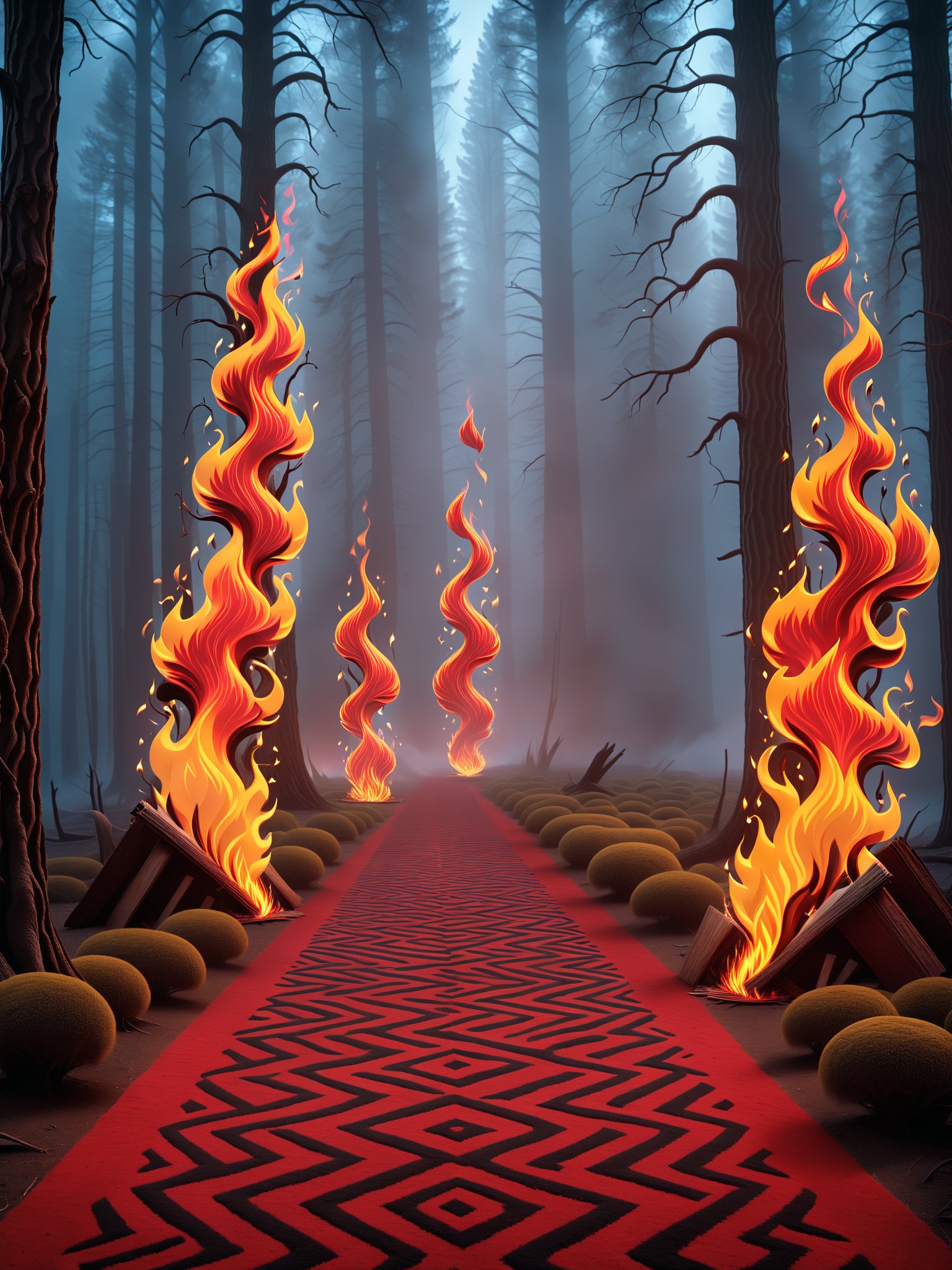 A horrifying mysterious mystical otherworldly ominous eerie weird wonderful and strange artistic interpretation of the ele...