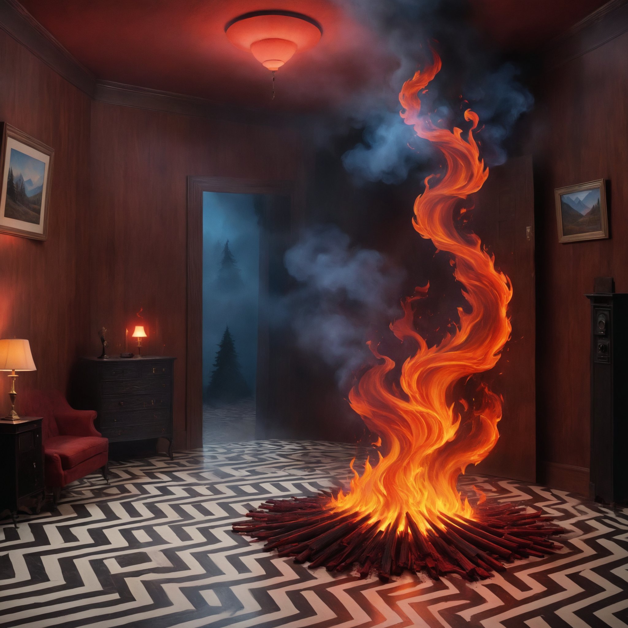 A horrifying mysterious mystical otherworldly ominous eerie weird wonderful and strange artistic interpretation of the ele...