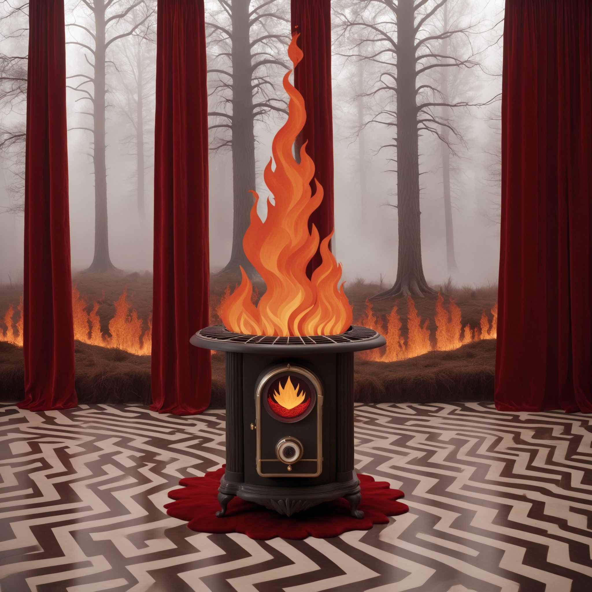 A horrifying mysterious mystical otherworldly ominous eerie weird wonderful and strange artistic interpretation of the ele...