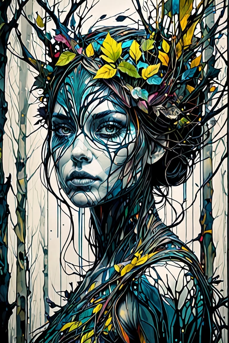 mysterious silhouette forest woman, by Minjae Lee, Carne Griffiths, Emily Kell, Geoffroy Thoorens, Aaron Horkey, Jordan Grimmer, Greg Rutkowski, amazing depth, masterwork, surreal, geometric patterns, intricately detailed, bokeh, perfect balanced, deep fine borders, artistic photorealism , smooth, great masterwork by head of prompt engineering 