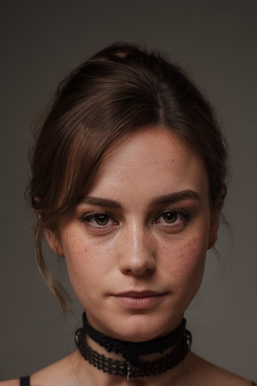 photo, rule of thirds, dramatic lighting, medium hair, detailed face, detailed nose, woman wearing bondage bra, freckles, collar or choker, smirk, tattoo, intricate background
,realism,realistic,raw,analog,woman,portrait,photorealistic,analog,realism brown hair, 30 yo, detailed skin, detailed image, ,shirt_lift,sks woman,blrs woman