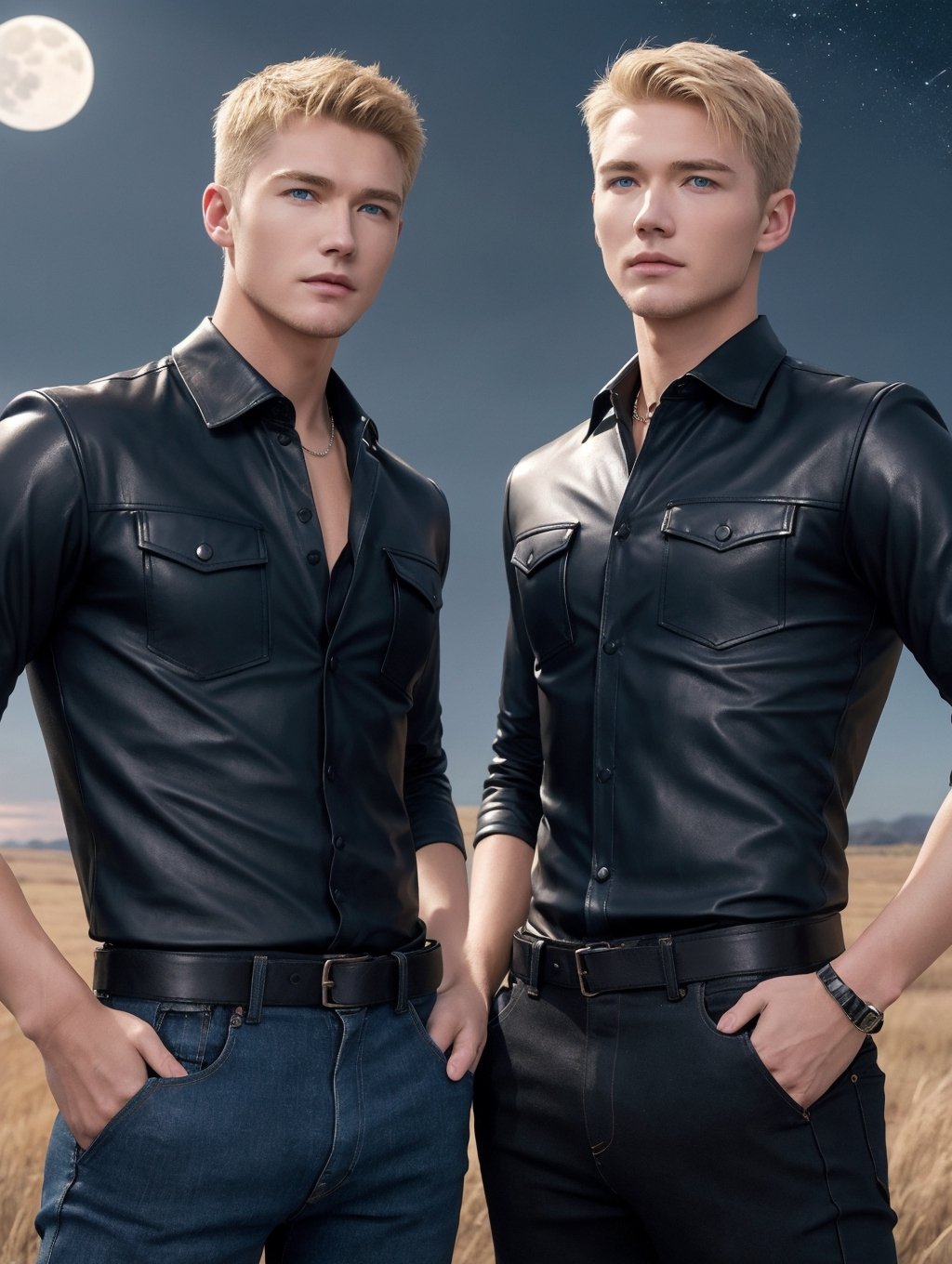 Identical twins,  rural,  youthful by ZedrikVonKatmahl on Tensor.Art
