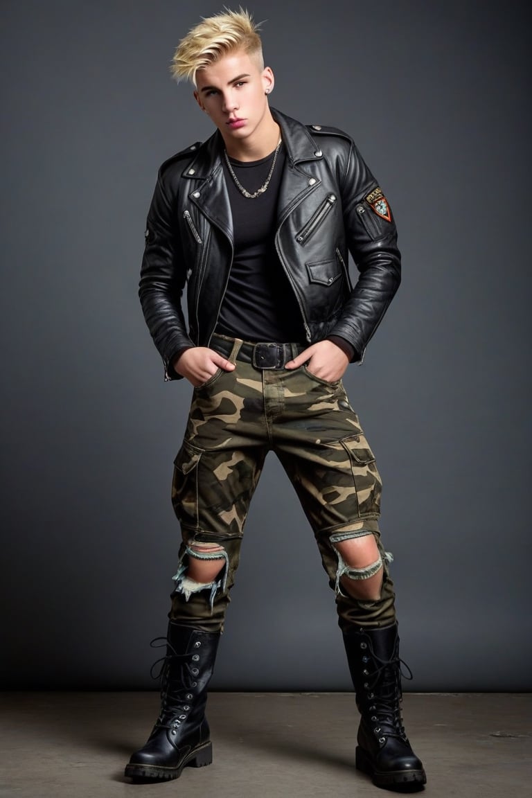 One badass male,  teenager,  standing by ZedrikVonKatmahl on Tensor.Art