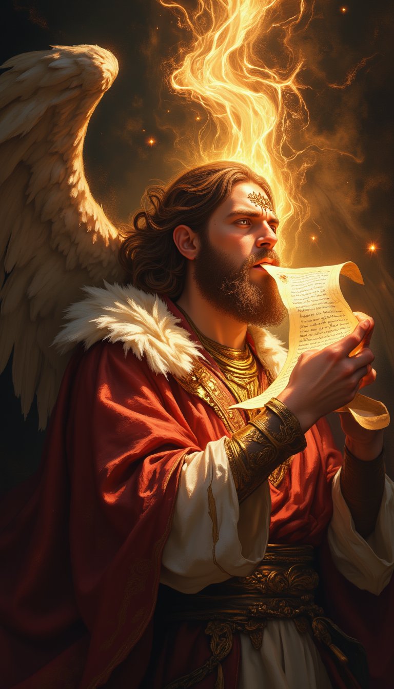 perfect ligthing, masterwork, perfect composition

(((The Apostle Johannes swallows a scroll that an Angle handed him)))
schematic illustration in a book

VNS_Add more details,art_solyanka,crystalz,Sparkle Glowing, wuwa_style,RHAngel