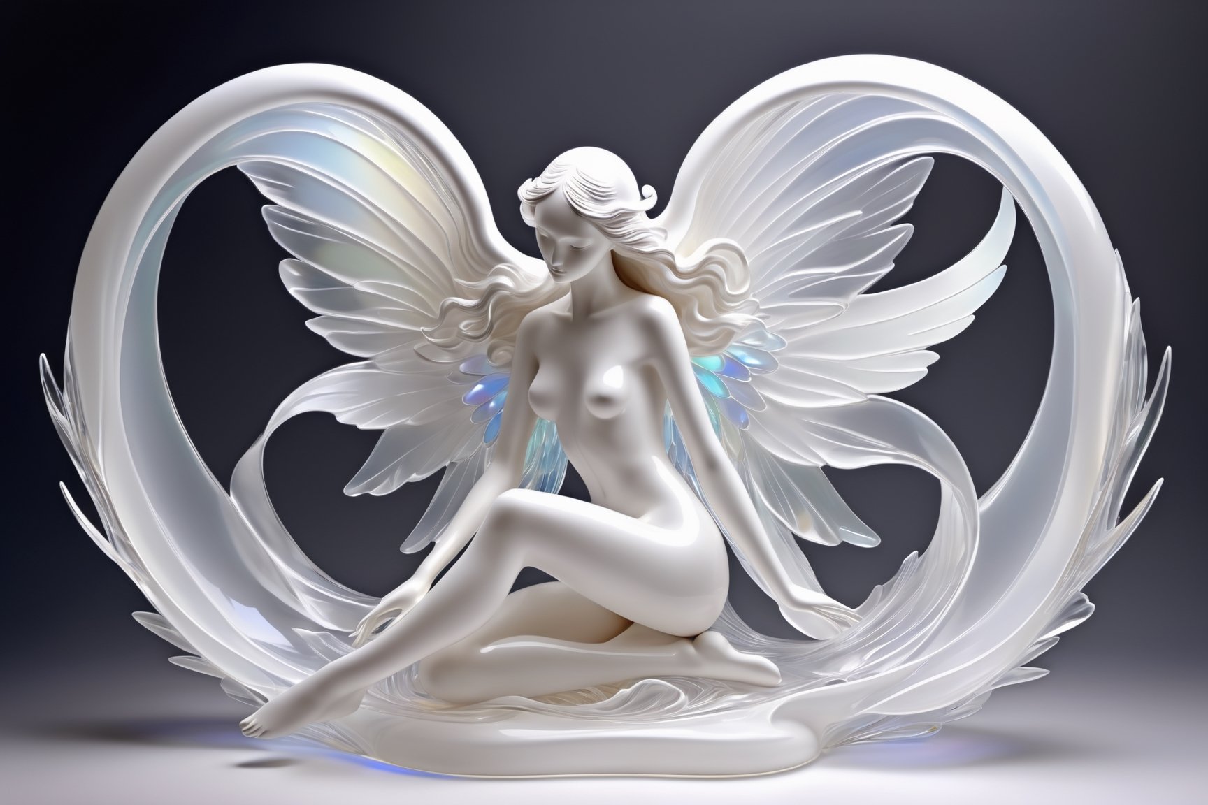 beautifull dancing angel ,  spread her wings,  wearing the white on she head and legs by Octzilla Hub on Tensor.Art