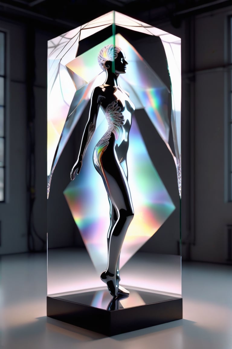 glass sculpture,  full body,  glass art by Octzilla Hub on Tensor.Art