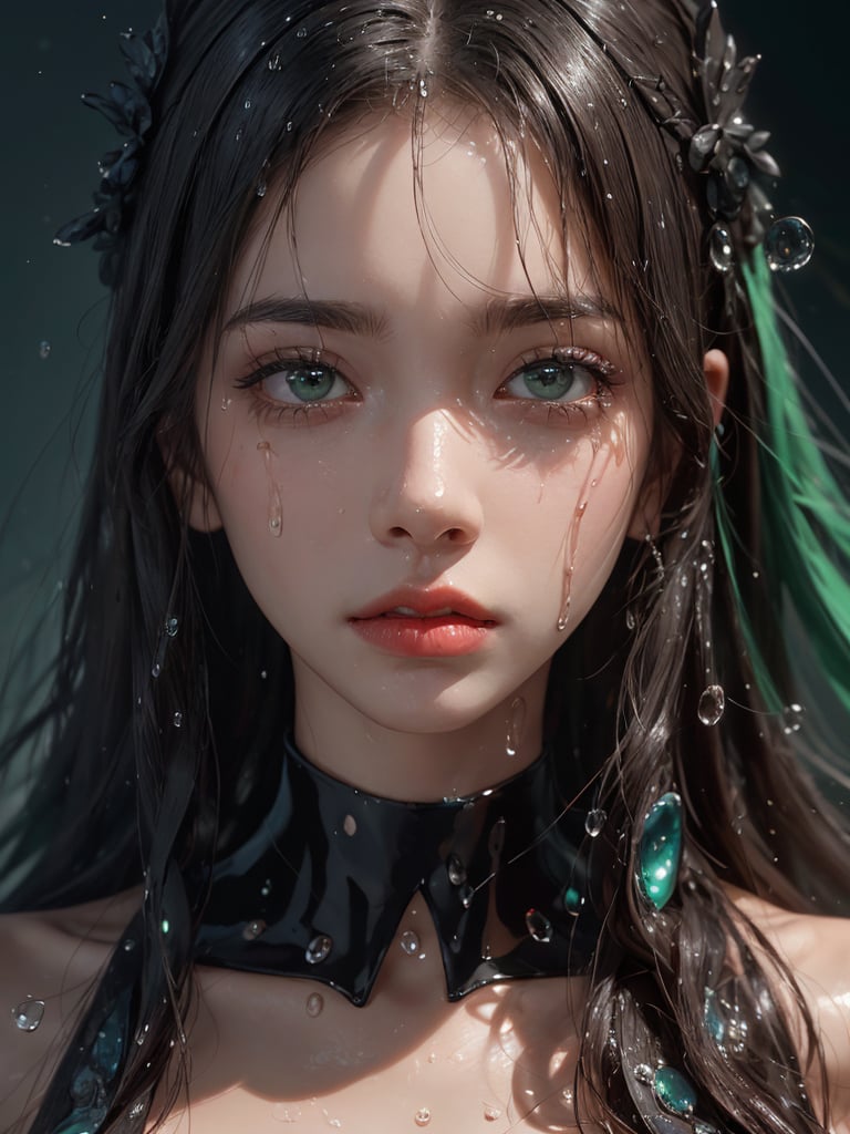 A striking,  close-up portrait with a captivating focus on the subject's face. The eye,  nose by AdonisKobi on Tensor.Art