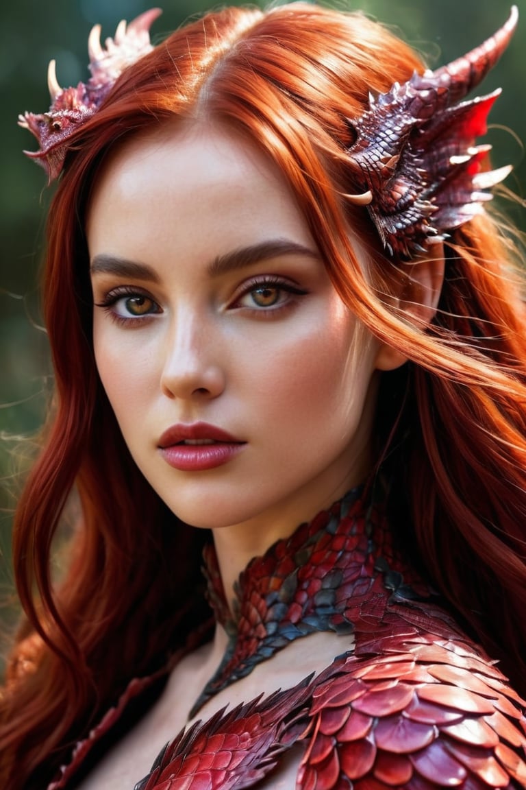 hyperrealistic,  a masterpiece. A captivating alien female draconian shapeshifter is depicted in this vibrant and detailed...