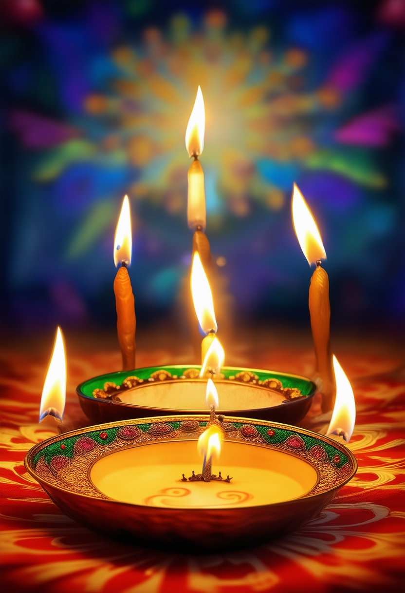 score_9, score_8_up, score_7_up, 

(((masterpiece))) , (((best quality))) , diwali indian festival of lights,