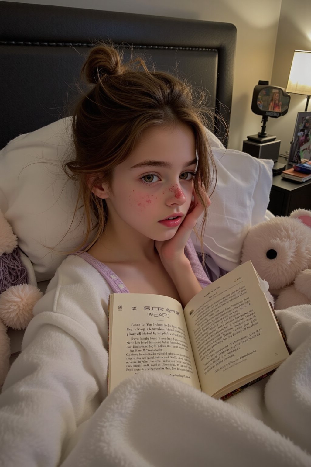 Okay,  so I'm lying in bed,  and I'm surrounded by pillows and blankets. I've got a few stuffed animals scattered around m...