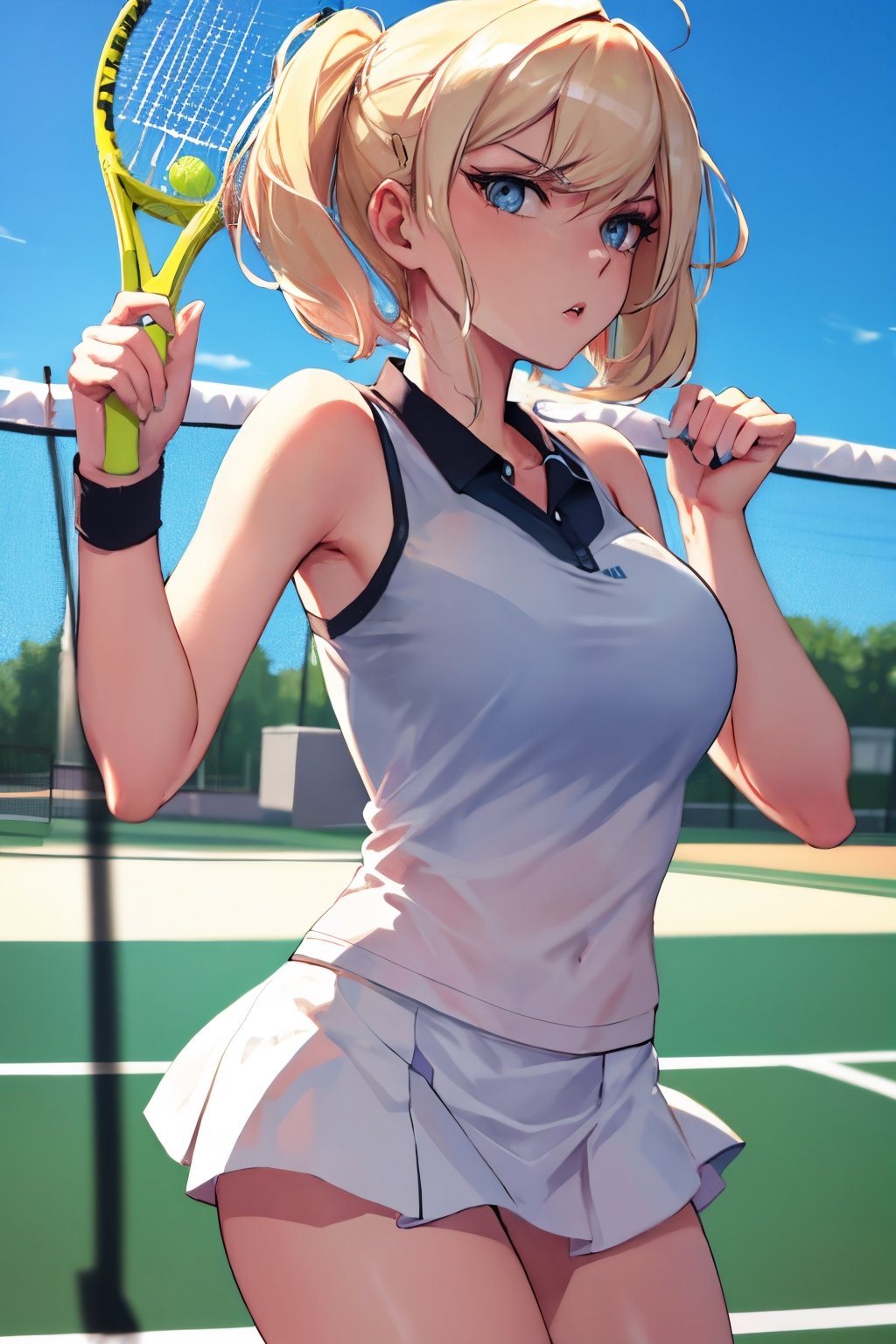 Blondie playing tennis by user jh on Tensor.Art