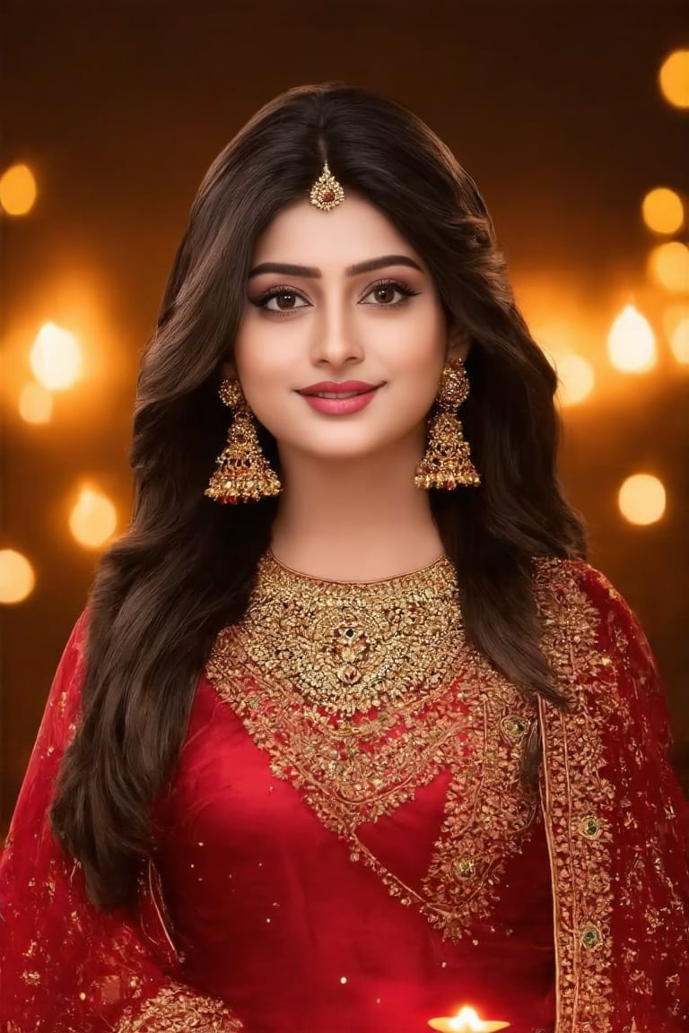 (((score_9, score_8_up, score_7_up, best quality, 4K, 8K, high-resolution, masterpiece, ultra-detailed, realistic, photorealistic, soft light, full-body_portrait))),(((Portrait of A confident-looking indian woman with long flowing hair, celebrating Diwali festival, hazel eyes, diwali background, lighting background,with flowing capes, celebrating Diwali,full body ,perfect composition, hyperrealistic, super detailed, 8k, high quality, trending art, trending on artstation, sharp focus, studio photo, intricate details, highly detailed))),(((high resolution, extremely sharp, ultra-real, extremely detailed, an ultra-realistic photograph captured with a Sony α7 III camera, equipped with an 85mm lens, depicting, The image, taken in high resolution.))) 