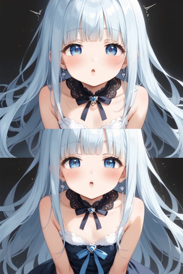 masterpiece, best quality, extremely detailed, (illustration, official art:1.1), 1 girl ,(((( light blue long hair)))), ,(((( light blue long hair)))),light blue hair, , long hair ((blush)) , cute face, big eyes, masterpiece, best quality,(((((a very delicate and beautiful girl))))),Amazing,beautiful detailed eyes,blunt bangs((((little delicate girl)))),tareme(true beautiful:1.2), sense of depth,dynamic angle,,,, affectionate smile, (true beautiful:1.2),,(tiny 1girl model:1.2),)(flat chest) , skeletons in the center of the picture. . There are multiple comic storyboards in the background,cbt,(masterpiece, best quality:1.2),1 beautiful girl,sexy,comic storyboard:2, yandere, axially symmetrical:2, ,sounding,cbt,hold,,colorful,,,spray, Long hair,Lace top,torogao,kiss,((Waiting for a kiss, trembling face))
