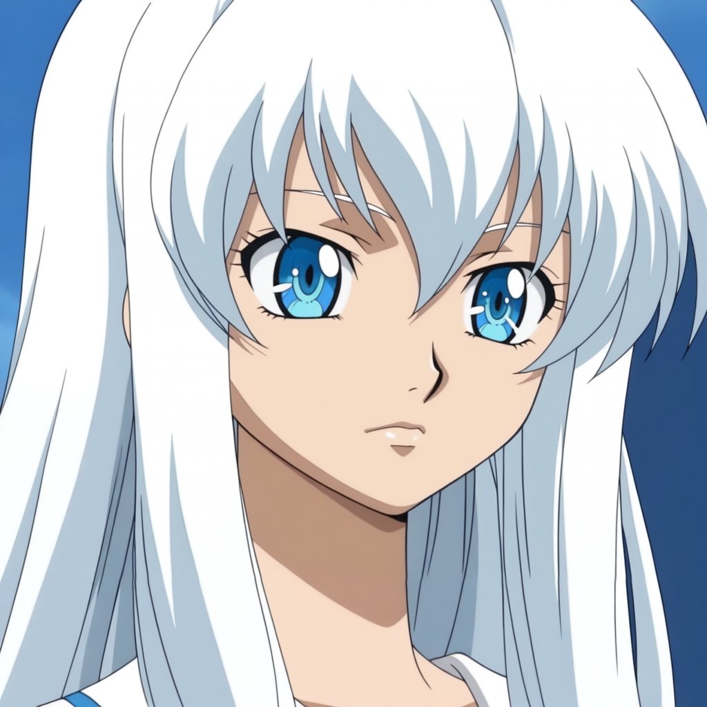 1 girl,  white hair,  blue eyes by Machape  on Tensor.Art