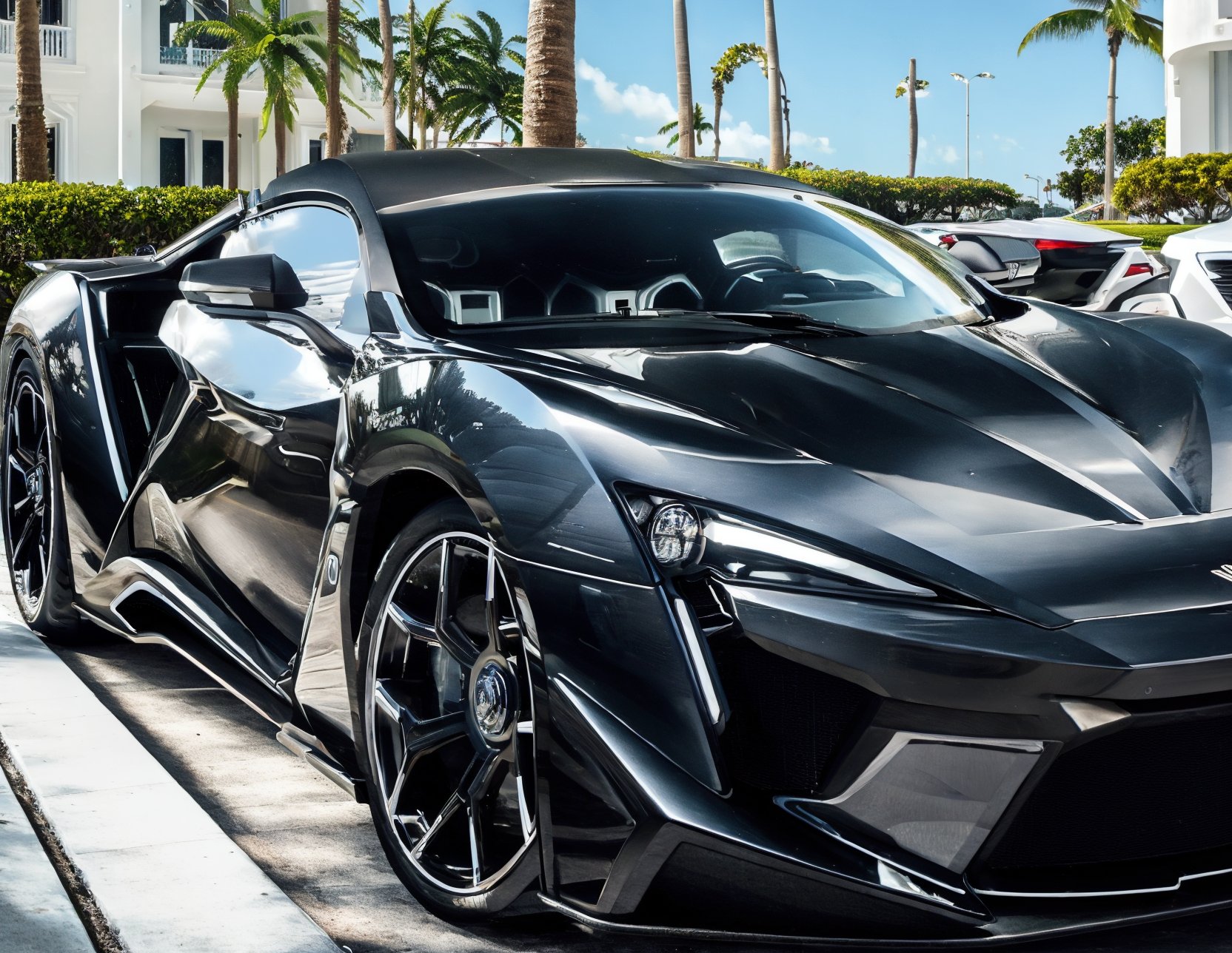 (fenyss),  fenyr supersport,  palm tree by VIPER28339 on Tensor.Art