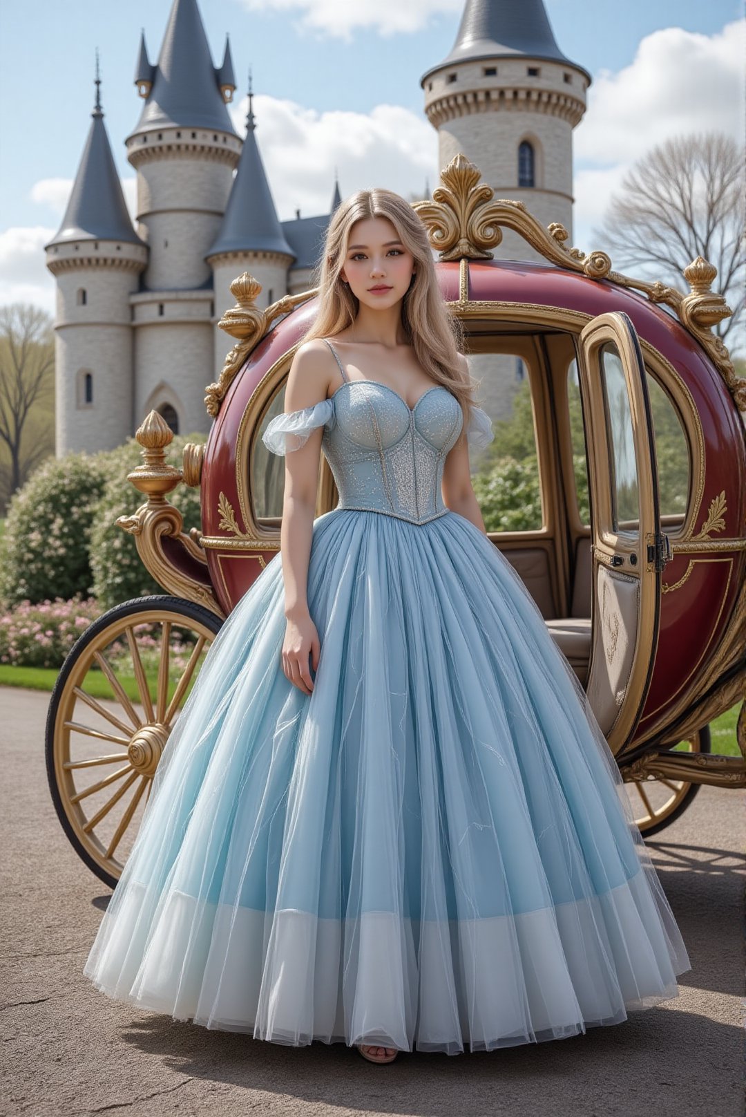 A blonde aristocratic woman is the heroine of the movie "Cinderella" - Cinderella. Her blonde hair was long and curly. It...