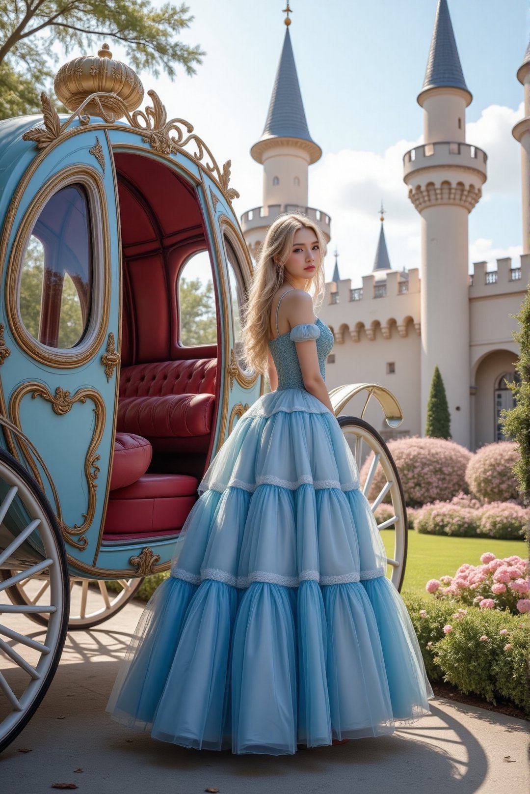 A blonde aristocratic woman is the heroine of the movie "Cinderella" - Cinderella. Her blonde hair was long and curly. It...