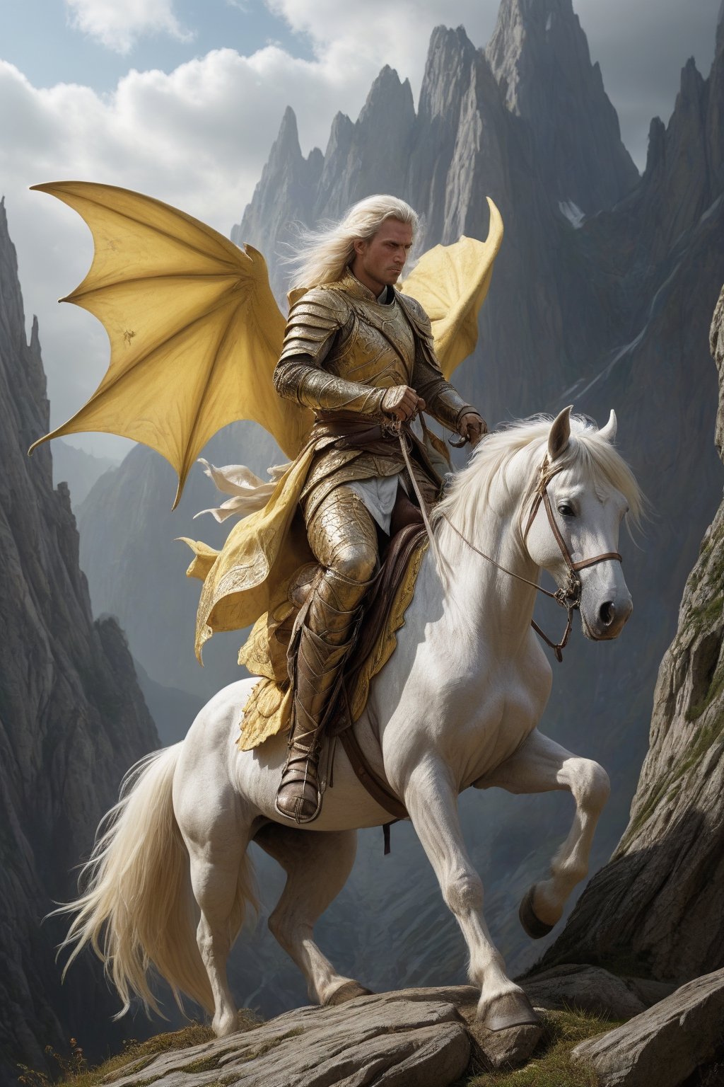 fairy tale horse rider,  in the style of cinematic montages,  dragon art by Dantonio_690010483767555525 on Tensor.Art
