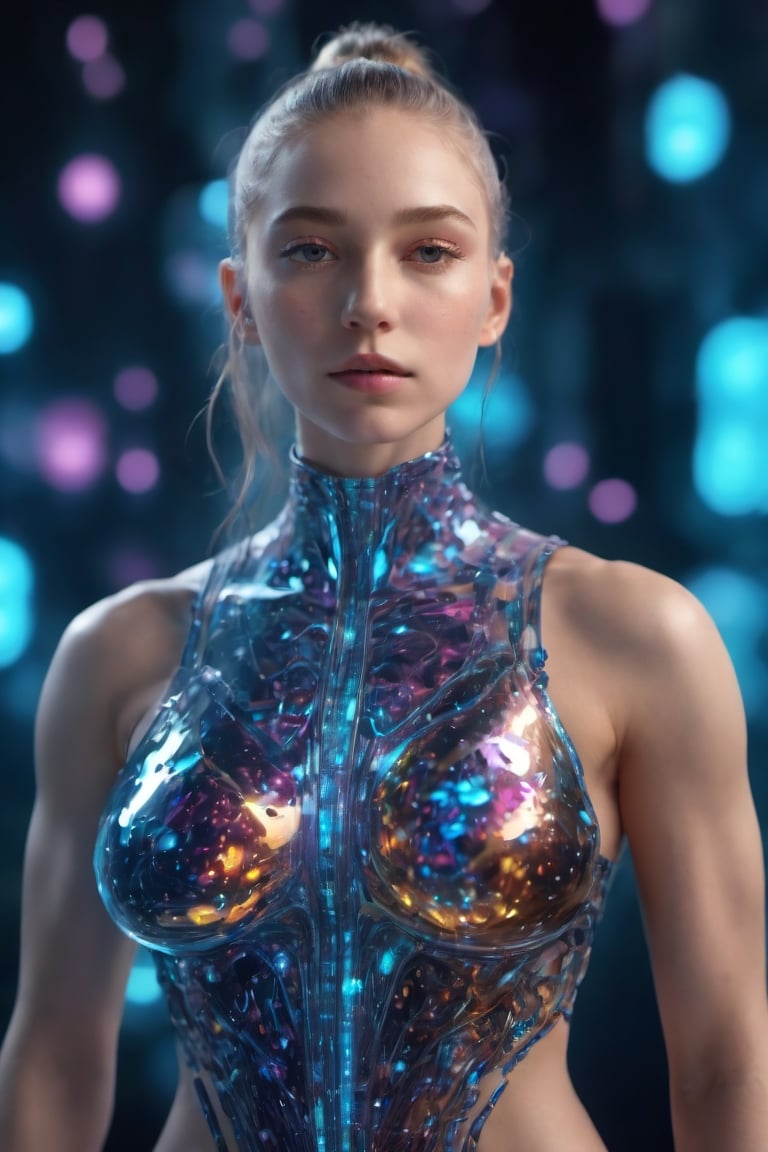 Alienated plasma as part of a human female,  body,  front facing by Dantonio_690010483767555525 on Tensor.Art