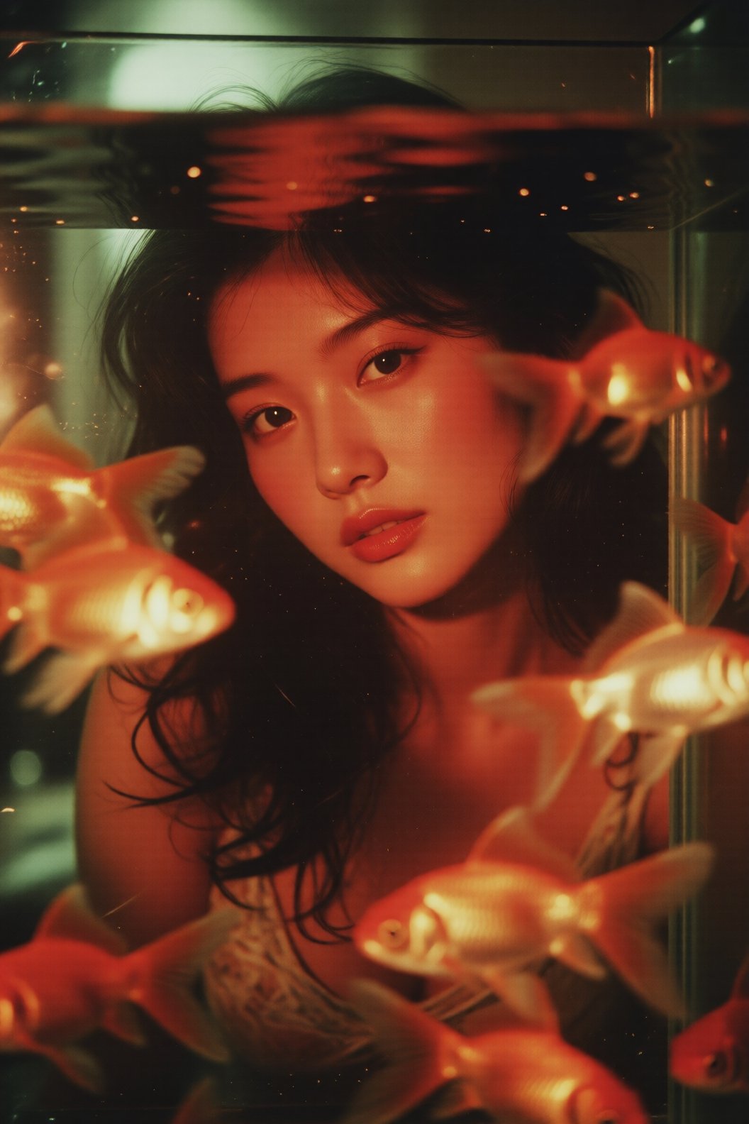 1980s Japanese retro style,  nostalgic dreamy portrait of a beautiful Japanese woman. Petite,  curvy figure by Jhournee on...