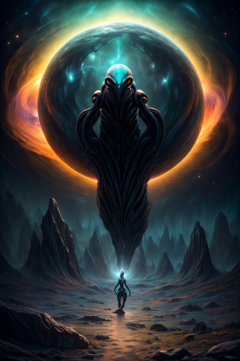 A breathtaking 8K AI-generated image reveals a stunning alien landscape In this breathtaking ultra UHD picture,  immerse y...