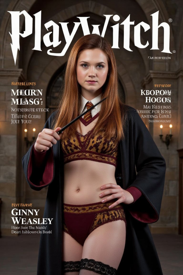 Mock-up Magazine,  "PlayWitch" magazine cover,  bold letters by Creating For Fun on Tensor.Art