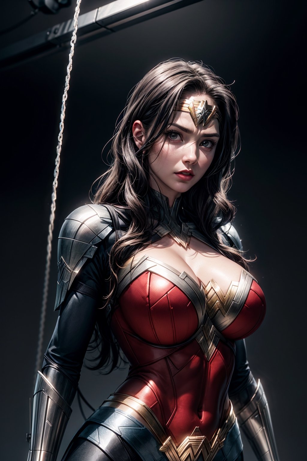 Wonder Woman from DC Comics,  big tits,  adult female android by user_691634982132879324 on Tensor.Art