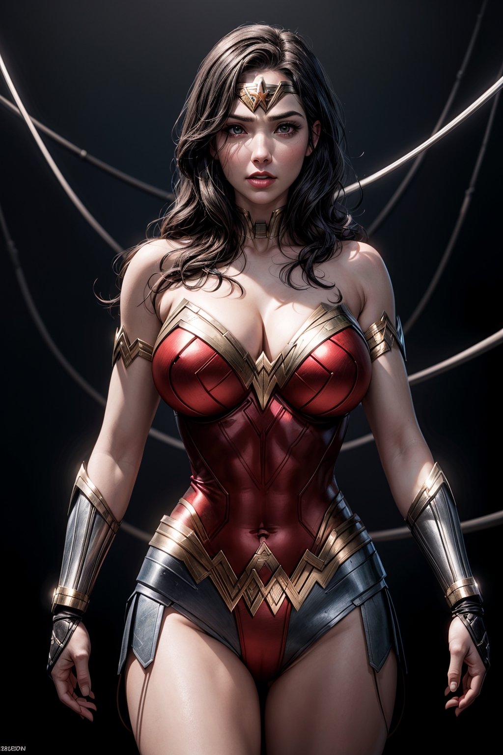Wonder Woman from DC Comics,  big tits,  adult female android by user_691634982132879324 on Tensor.Art