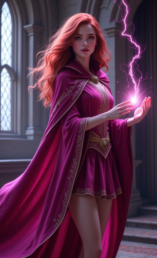 photorealistic image of a realistic girl,  long red hair,  slim body by user_691817797415627567 on Tensor.Art