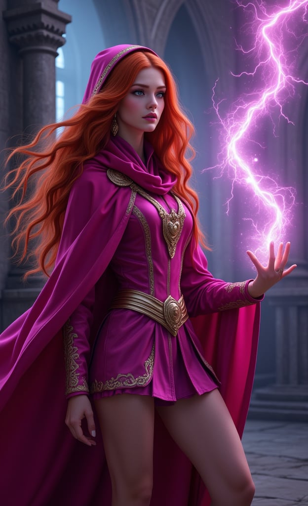 photorealistic image of a realistic girl,  long red hair,  slim body by user_691817797415627567 on Tensor.Art