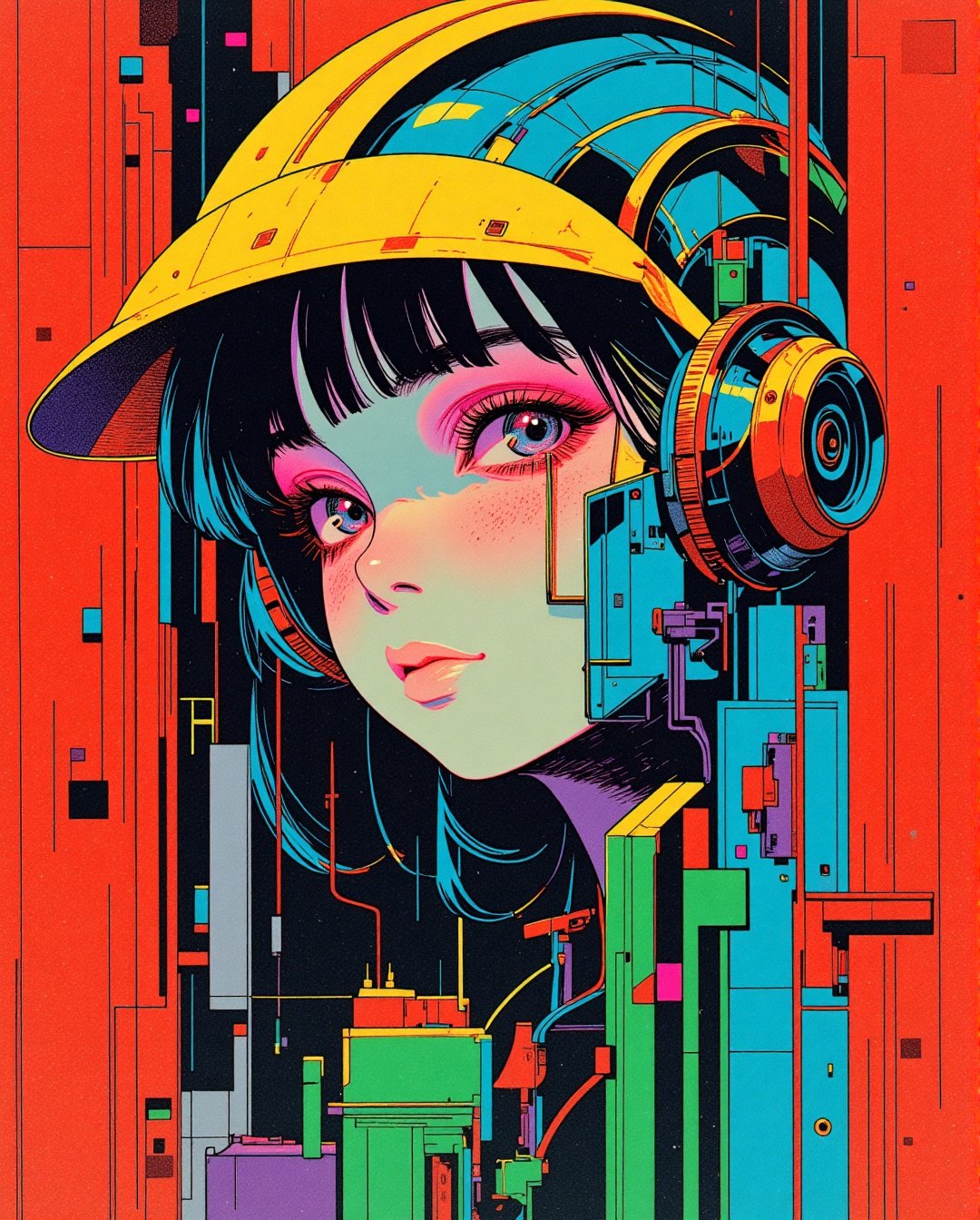 RetroSci style. A vibrant,  highly detailed,  and dramatic painting. by Omar Alabdulhadi on Tensor.Art