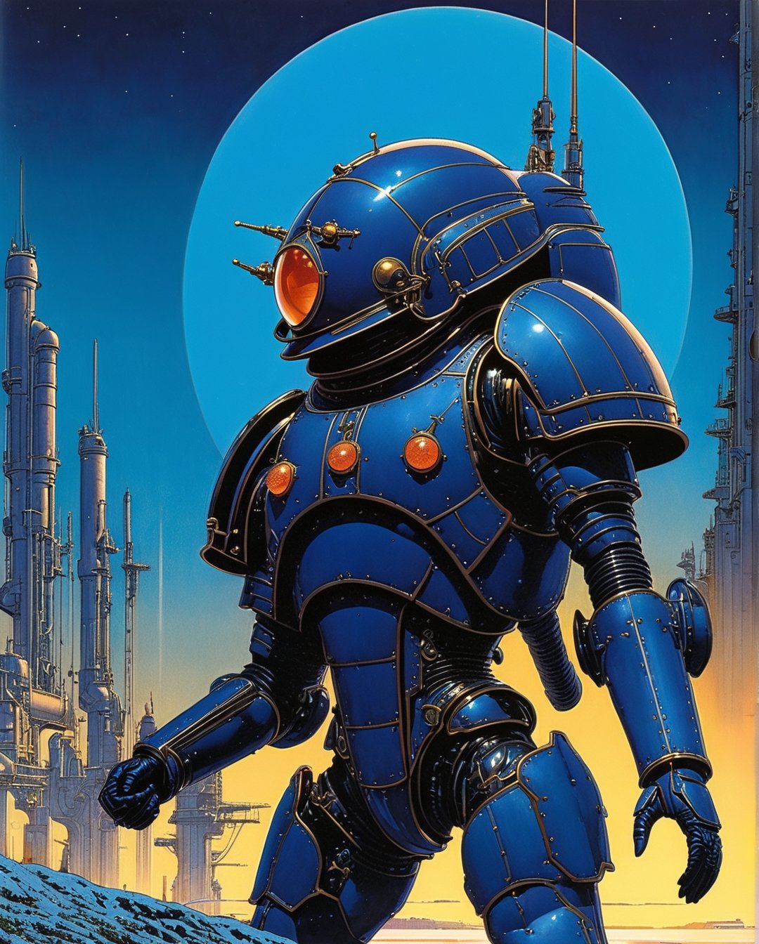 Moebius (Jean Giraud) Style - A picture by Jean Giraud Moebius,  ((masterpiece)),  ((best quality)) by Omar Alabdulhadi on...