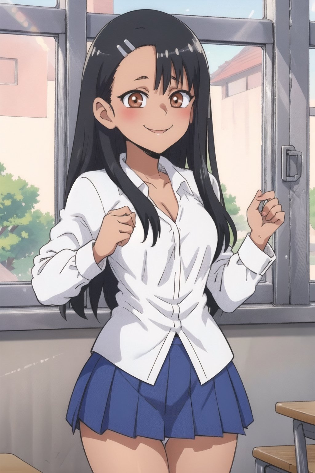 hot Nagatoro san from "Ijiranaide,  Nagatoro-san",  in school classroom by TEST on Tensor.Art