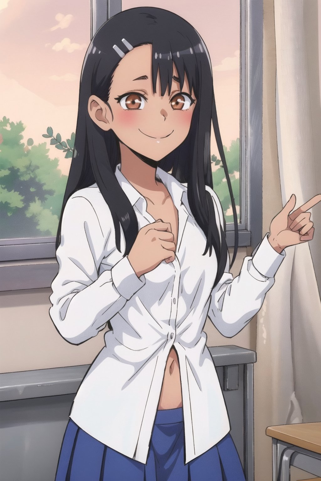 hot Nagatoro san from "Ijiranaide,  Nagatoro-san",  in school classroom by TEST on Tensor.Art