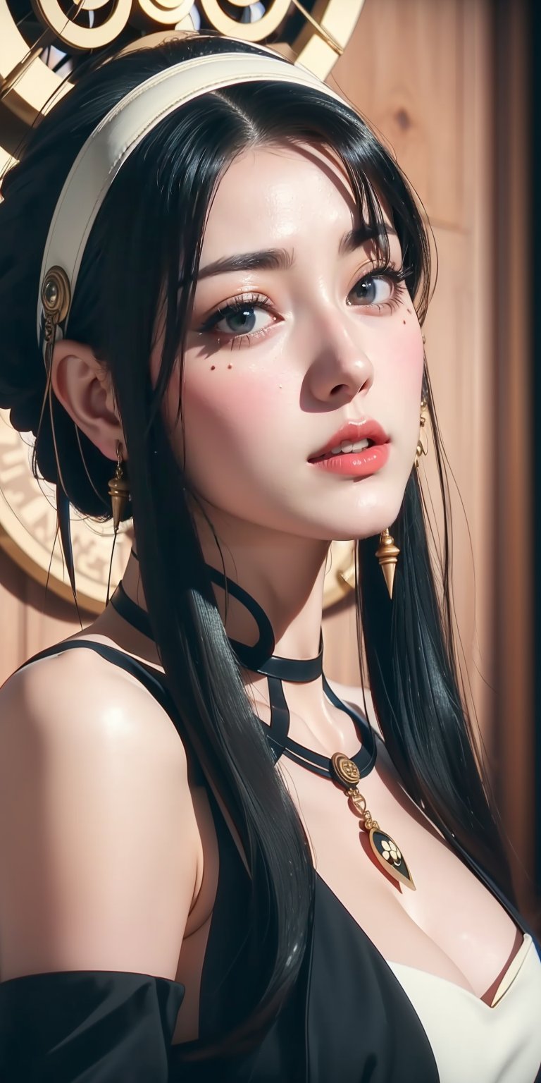 Perfect face, perfect body, blue eyes, glamorous, gorgeous, delicate, romantic, Elizabethan woman, steampunk gothic romanticism, Harrison Fisher dark twist style, anime, zoomed in, short hair with long locks, (thick eyeliner), (eye shadow),(red lips), blush