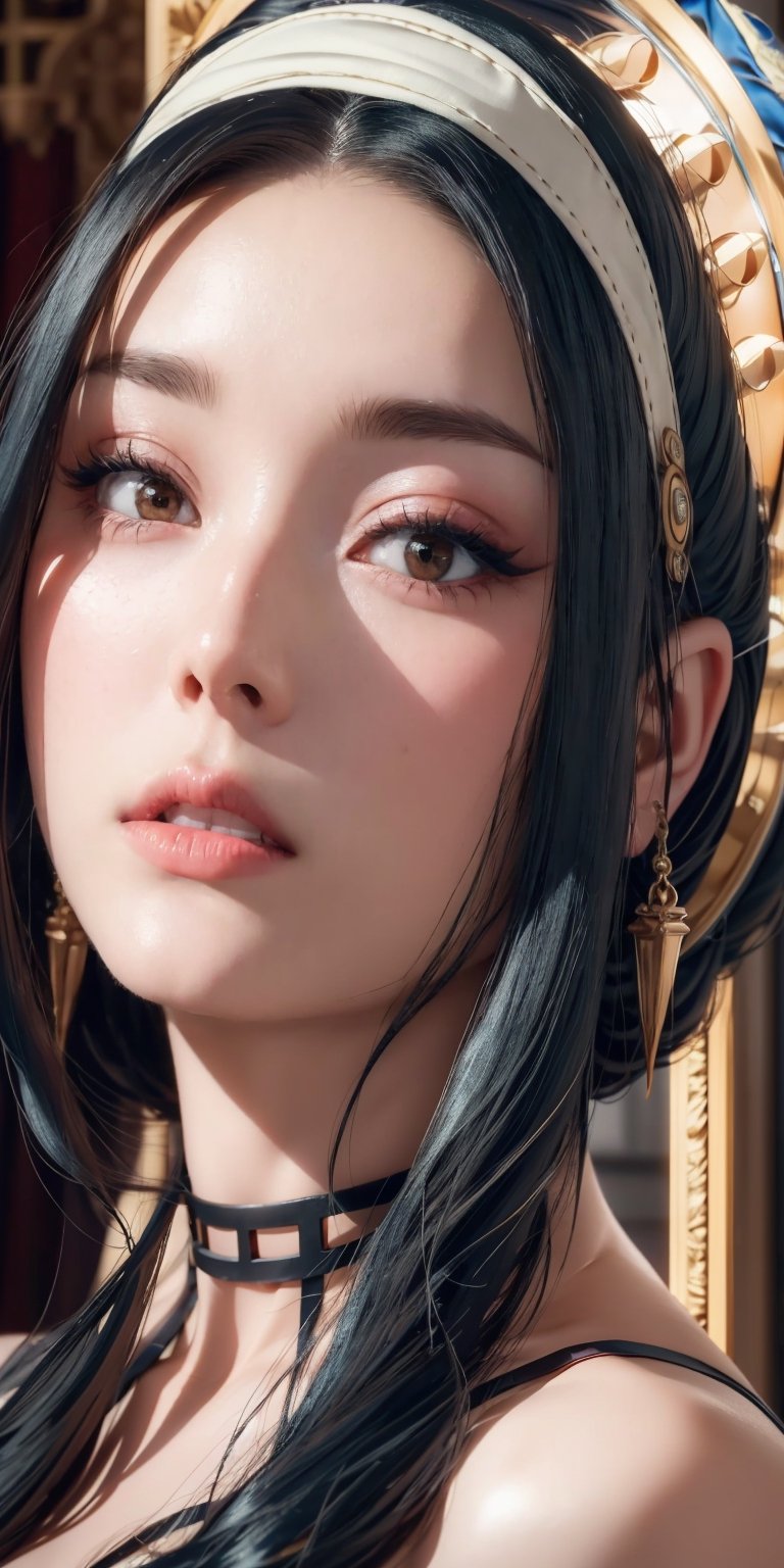 Perfect face, perfect body, blue eyes, glamorous, gorgeous, delicate, romantic, Elizabethan woman, steampunk gothic romanticism, Harrison Fisher dark twist style, anime, zoomed in, short hair with long locks, (thick eyeliner), (eye shadow),(red lips), blush