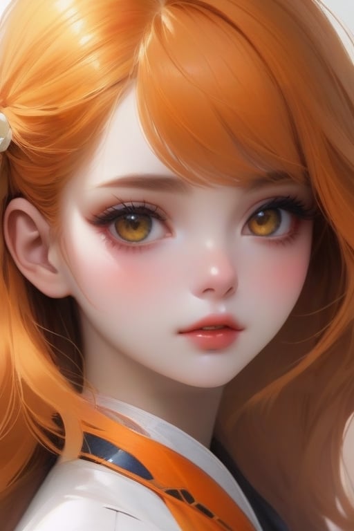 girl with scabies, perfect face, perfect lips, perfect iris, big eyelashes, close-up, perfect face, orange long hair, black eyebrows, professional photo, high resolution image, 4k image, ultra realistic, semi realistic, clean image, (uncensored),