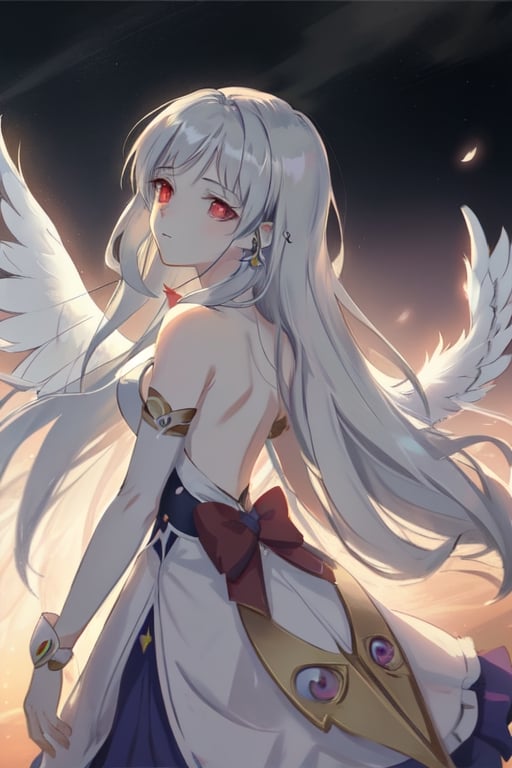 Magical girl with silver hair, red eyes, gray wings praying at sky anime style

Subject: Magical girl with silver hair, red eyes, gray wings

[2] A mesmerizing magical girl with flowing silver hair that shimmers in the sunlight, her piercing red eyes radiating determination and power. Her gray wings extend gracefully from her back, adding an aura of mystique to her presence.
[3] The vast expanse of the sky serves as a canvas for her prayers, painted with hues of purples and pinks, creating a breathtaking backdrop for her magical abilities.
[4] The atmosphere is filled with a mix of anticipation and serenity, as if the very air holds its breath in admiration of her connection to the celestial realm.
[5] Anime-style illustrations capture the dynamic movement and intricate details of her magical girl transformation, emphasizing the vibrant colors and ethereal glow surrounding her.
[6] CLAMP, Naoko Takeuchi, Studio Ghibli, Makoto Shinkai, Magic Knight Rayearth, Puella Magi Madoka Magica —c 10 —ar 2:3,YAMATO,emilia,light,lawine,fftultima,ayaka_genshin,TifaFF7