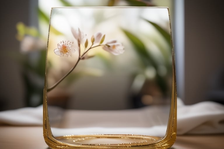 masterpiece, best quality, photography advertising of a glass of whiskey , tall Round Mugs, expensive 
 simple Tumbler, myphamhoahong photo, branch, petals, plant, gradient, garden, realistic, cold theme, scenery, shadow, still life ,perfect light,Cosmetic,glowing gold,gyouza, The top of the glass cup is narrower and the bottom is wider, with the narrowest base at the bottom,

close-up photography, Ultra-detailed, ultra-realistic, full body shot, Distant view,myphammaukem photo