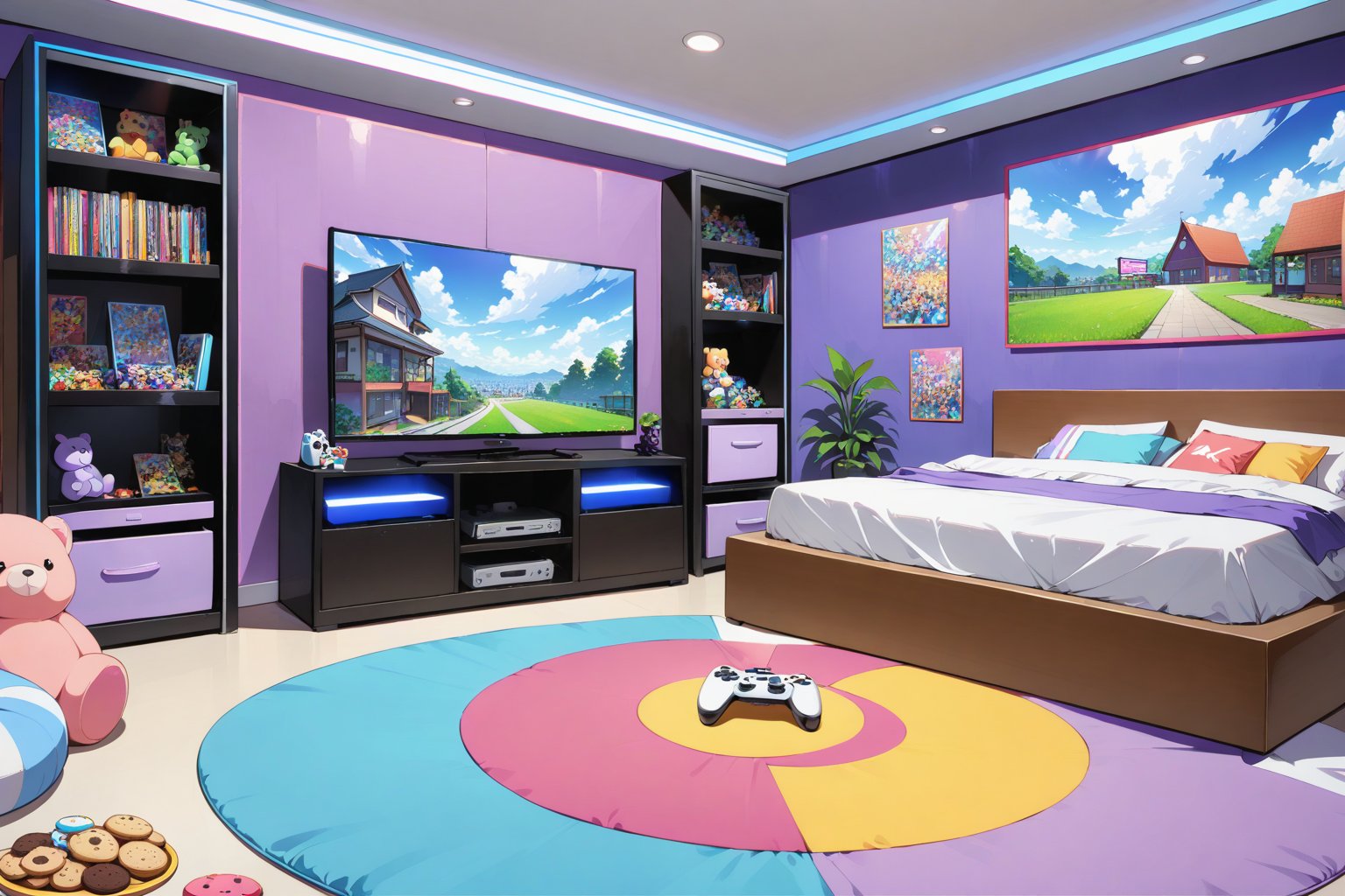anime background,  modern house,  excellent quality by Geraldine  on Tensor.Art