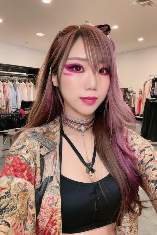 Kairi Sane is a japanese fashion influencer in her 20s,  very detailed fashion girl make up by FTK24 on Tensor.Art