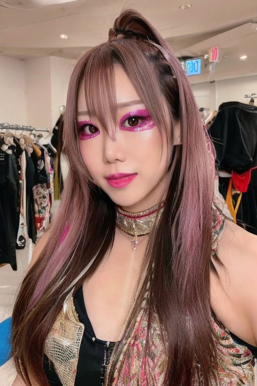 Kairi Sane is a japanese fashion influencer in her 20s,  very detailed fashion girl make up by FTK24 on Tensor.Art