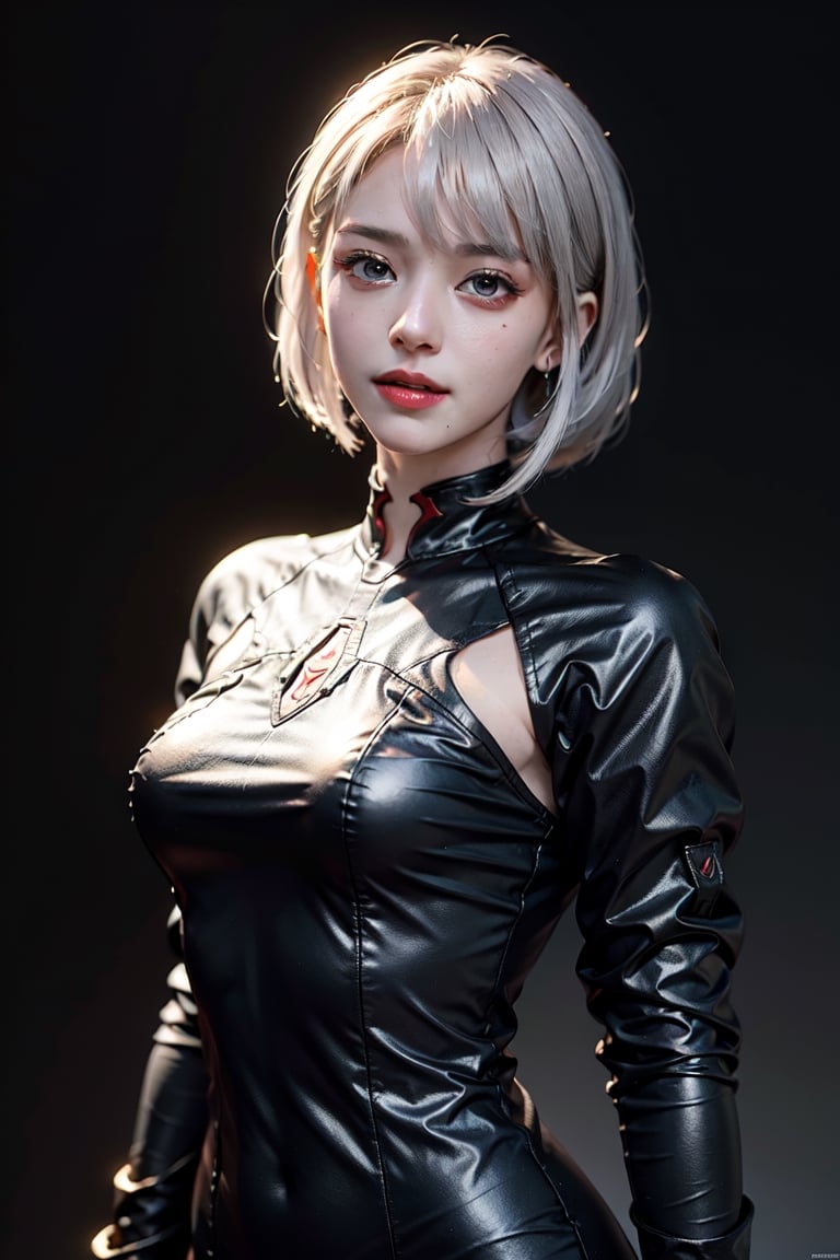 absurderes, mastutepiece, Best Quality, nffsw, 1girl in, Mature Woman, (Sharp Focus), Villain's smile, medium breasts, (Hair on long black background), (grey eyes), (Detailed eyes), Gothic lace costumes, Black and Red theme, Realism, Black_castle, Ultra-detailed, Vivid, Intricate details, Photorealistic,STEAM PUNK,aodai cyber,2b