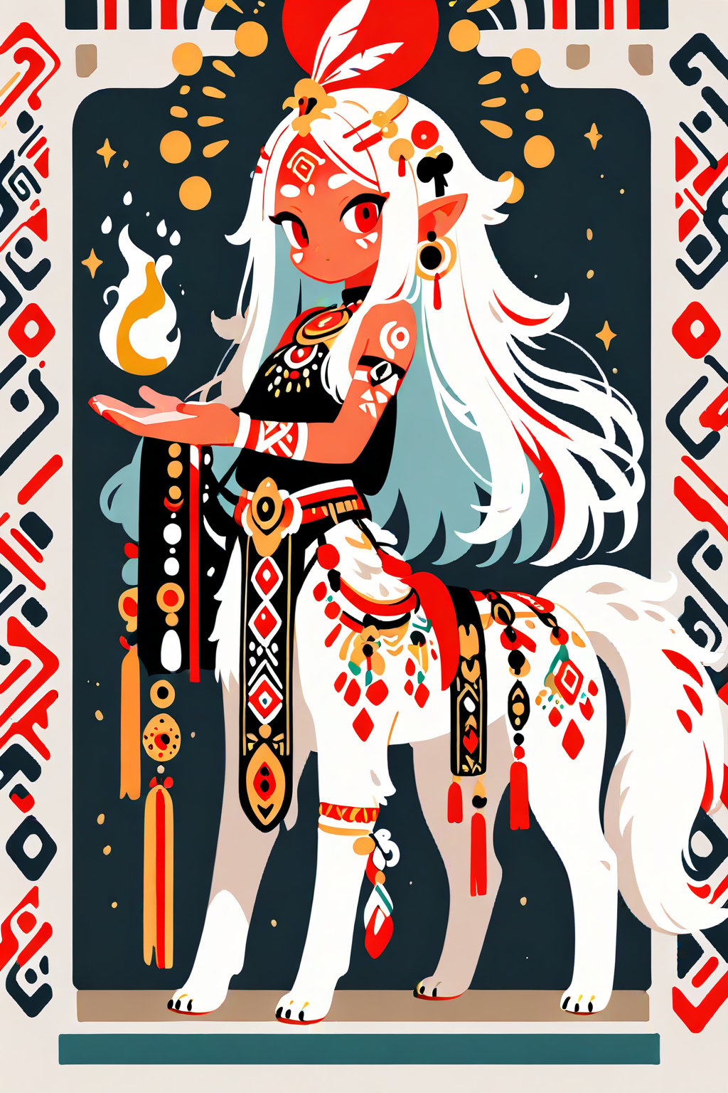 solo,  extremely long hair,  white hair by neko_698743346281239527 on Tensor.Art