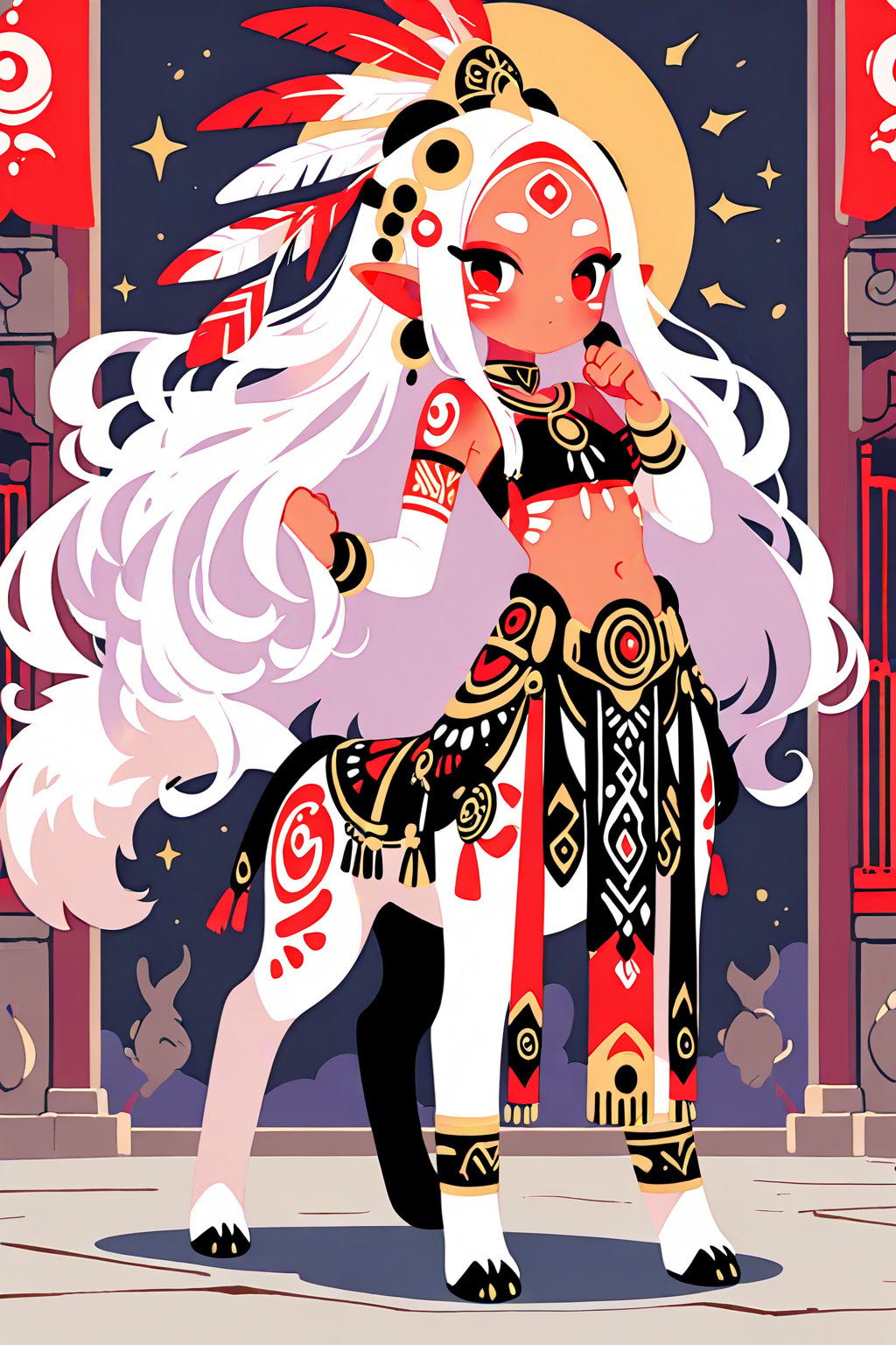 solo,  extremely long hair,  white hair by neko_698743346281239527 on Tensor.Art